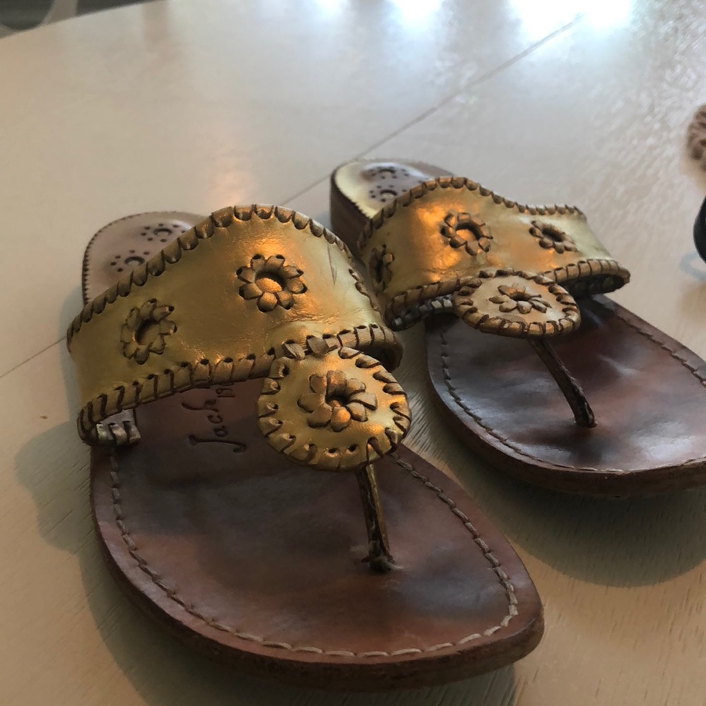 Jack Rogers Gold Sandals
